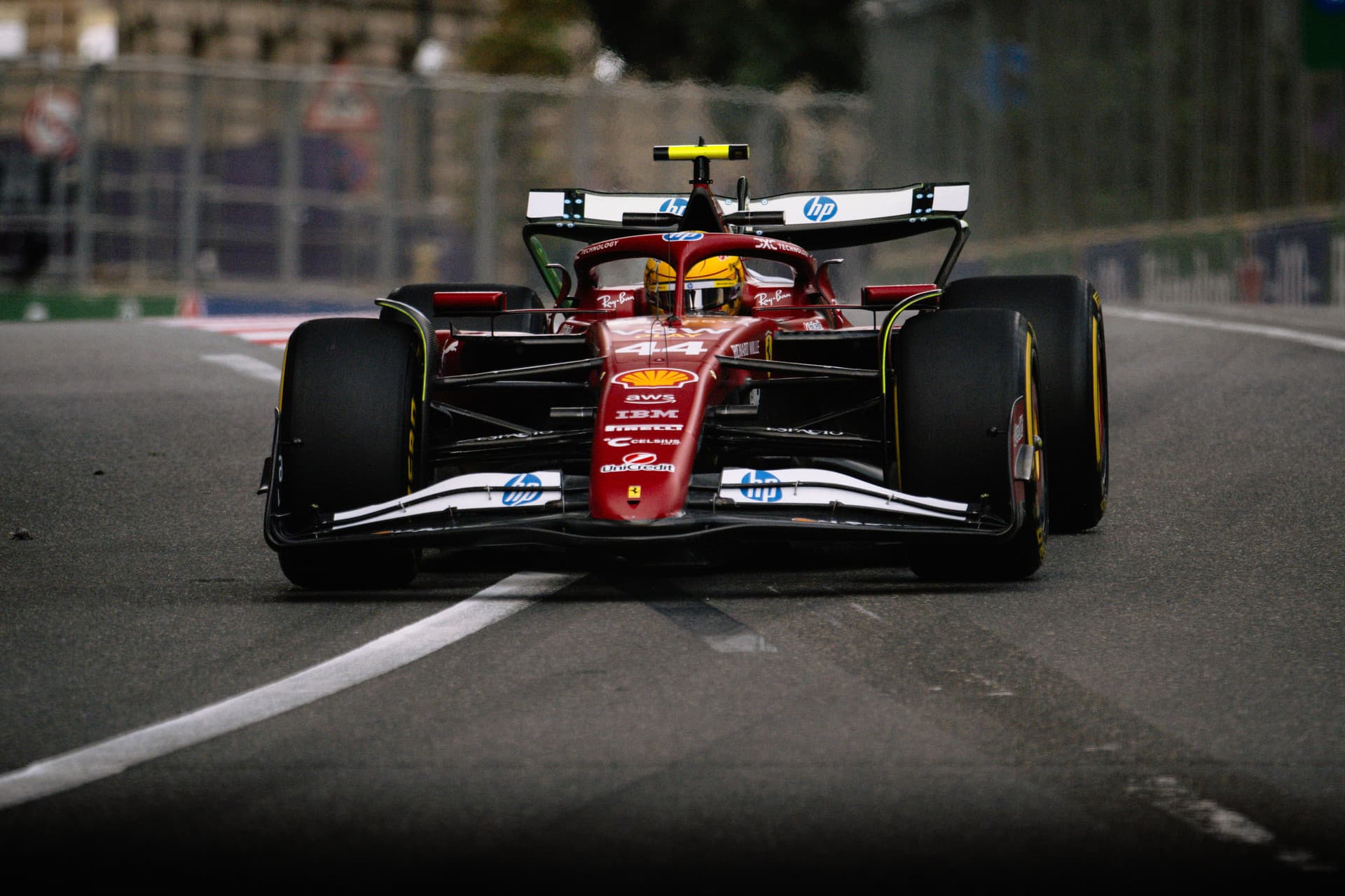 Ustawienie na starcie wyścigu F1 (GP Azerbejdżanu 2025)