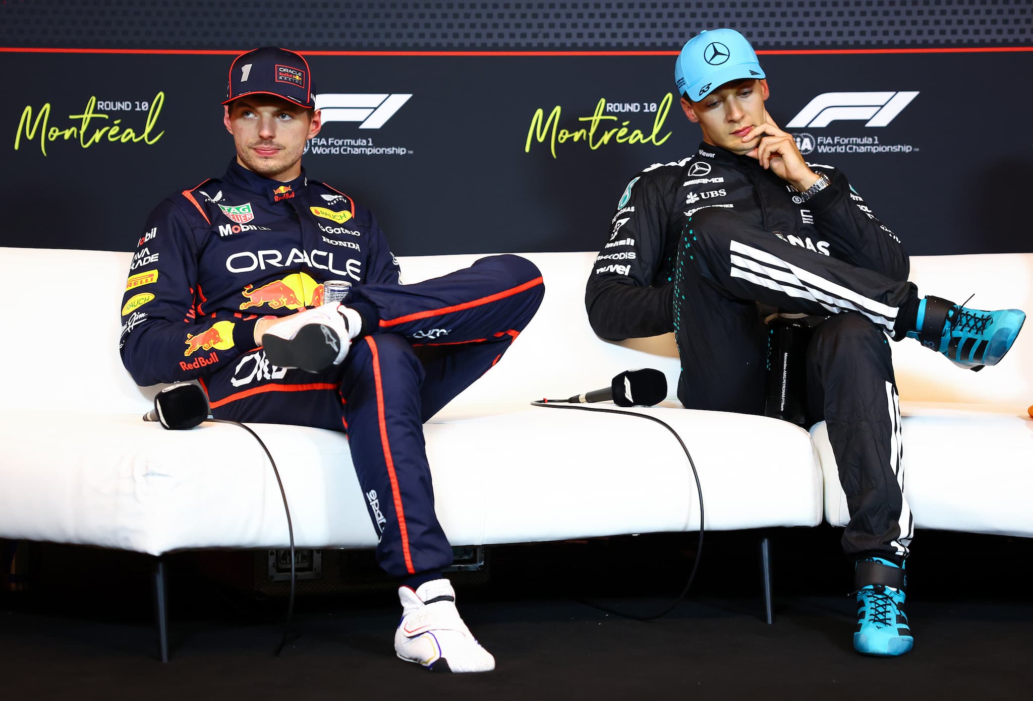 F1: Verstappen irytuje się pytaniami o zawieszenie. Russell uspokaja