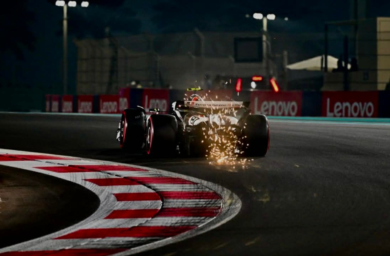 Ustawienie na starcie wyścigu F1 (GP Abu Zabi 2025)