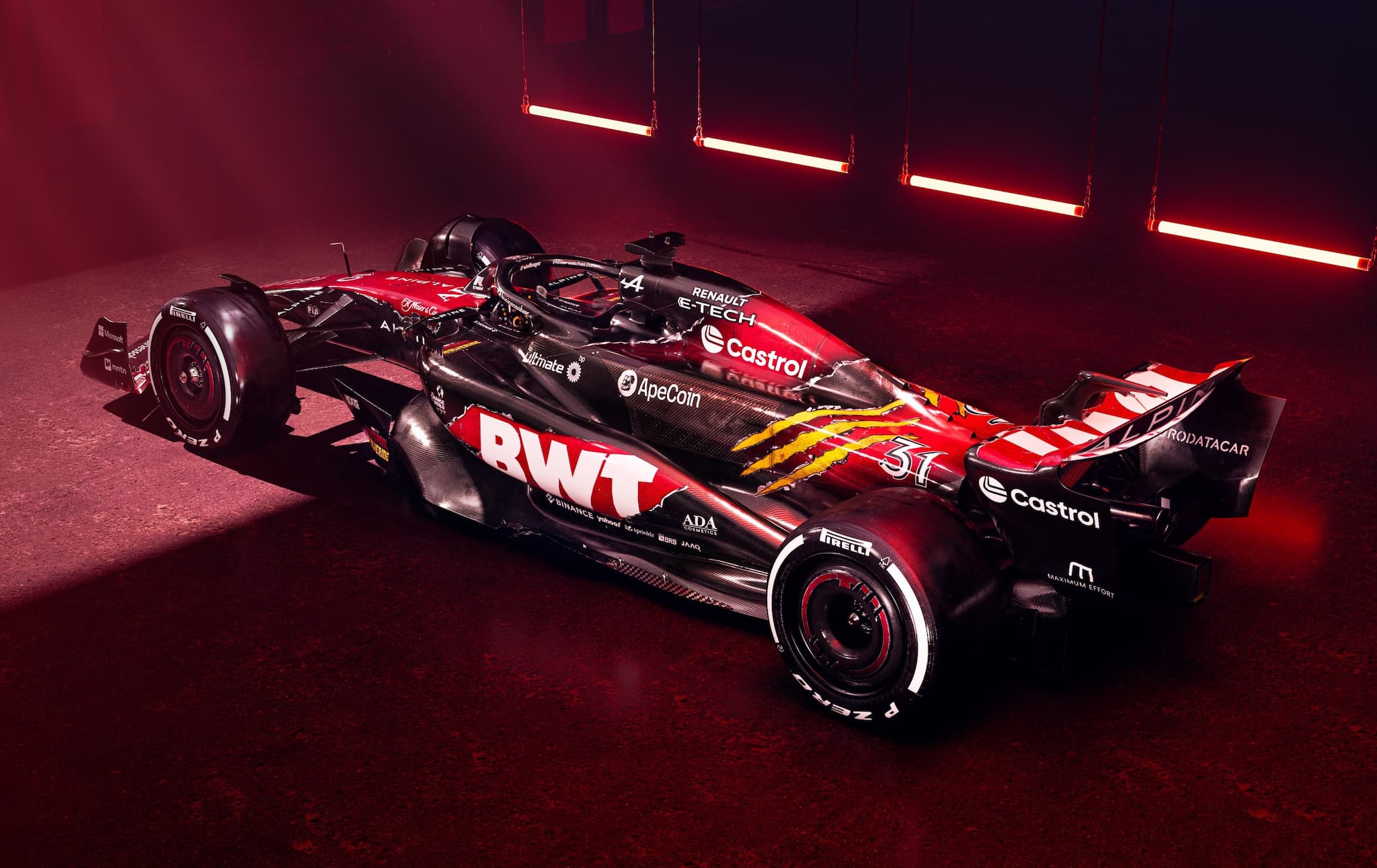 Alpine z wyjątkowym malowaniem bolidu F1 z okazji premiery filmu Deadpool & Wolverine