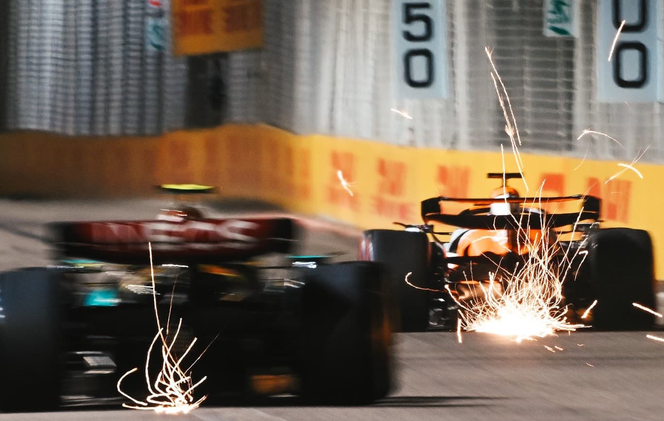 Ustawienie na starcie wyścigu F1 (GP Singapuru 2024)