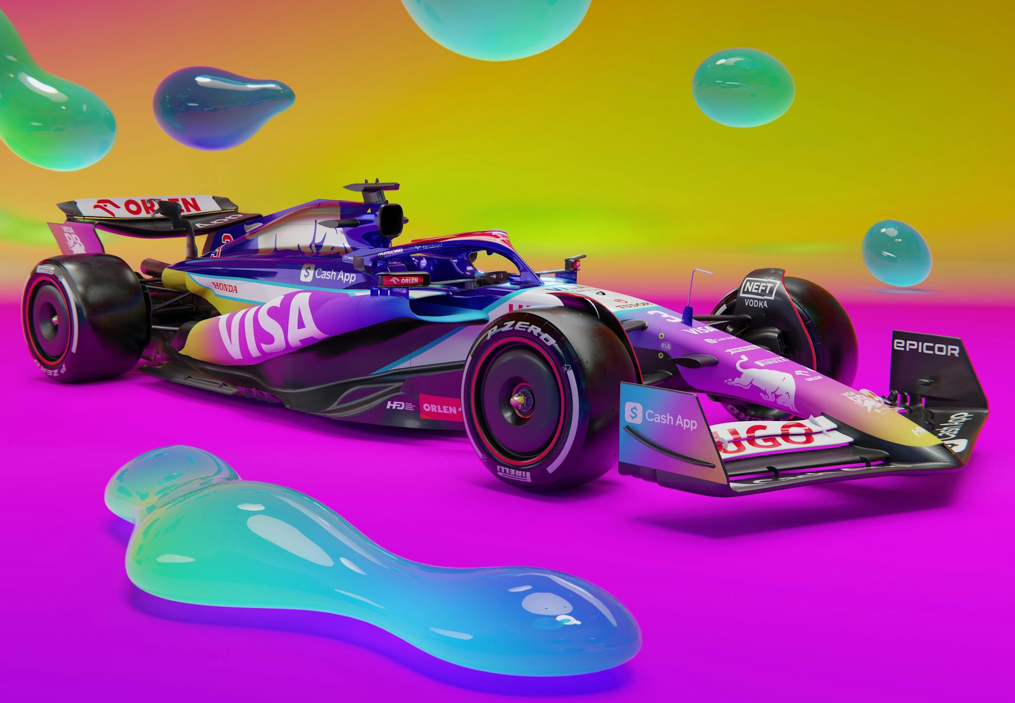 Kolorowy bolid F1. Zespół RB z wyjątkowym malowaniem na GP Miami