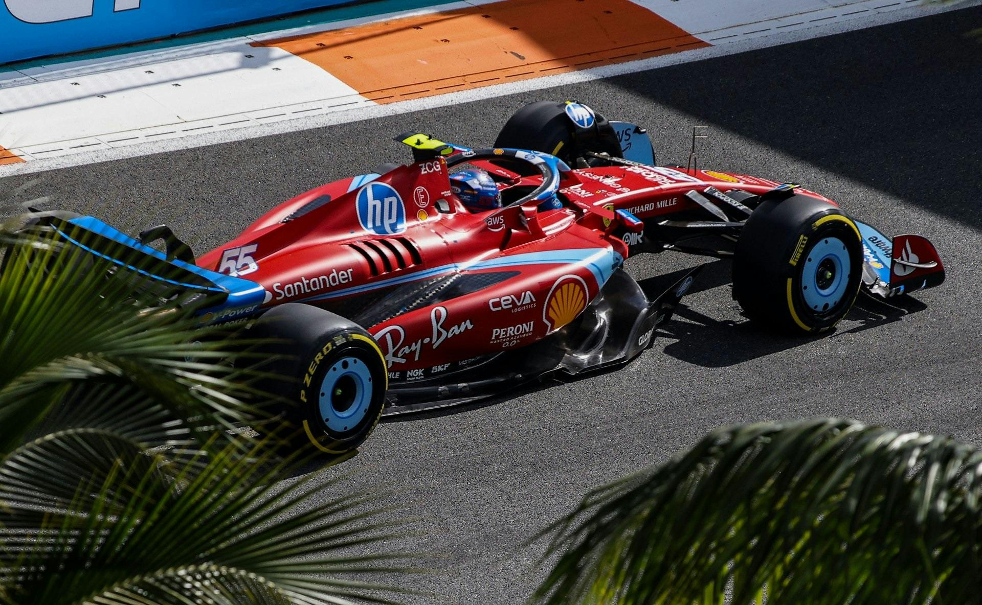 Ustawienie na starcie wyścigu F1 (GP Miami 2024)