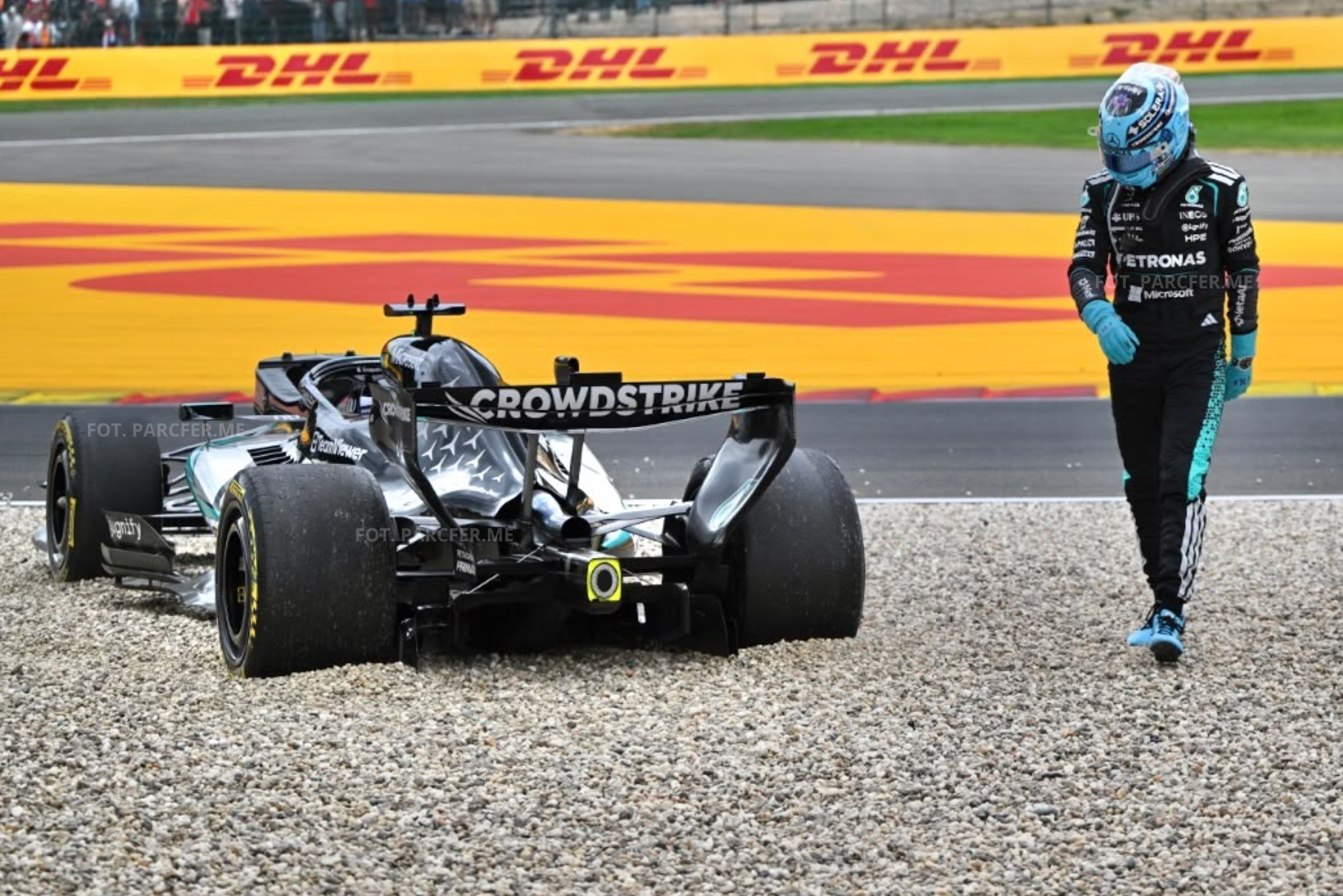 F1: Russell miał problemy techniczne tuż przed kolizją. Wolff tłumaczy
