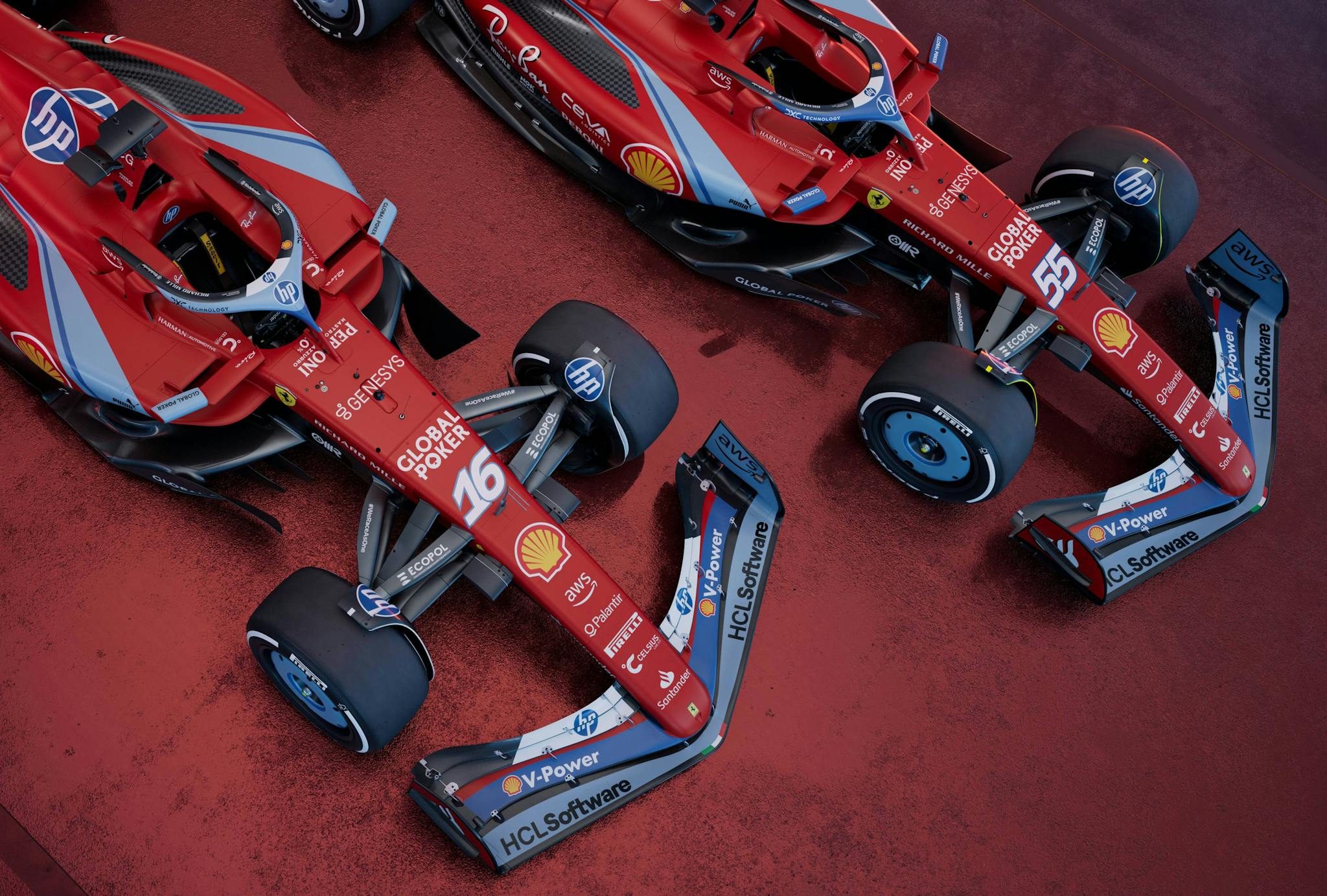 Ferrari pokazało specjalne malowanie bolidu F1 z niebieskim kolorem (GALERIA)